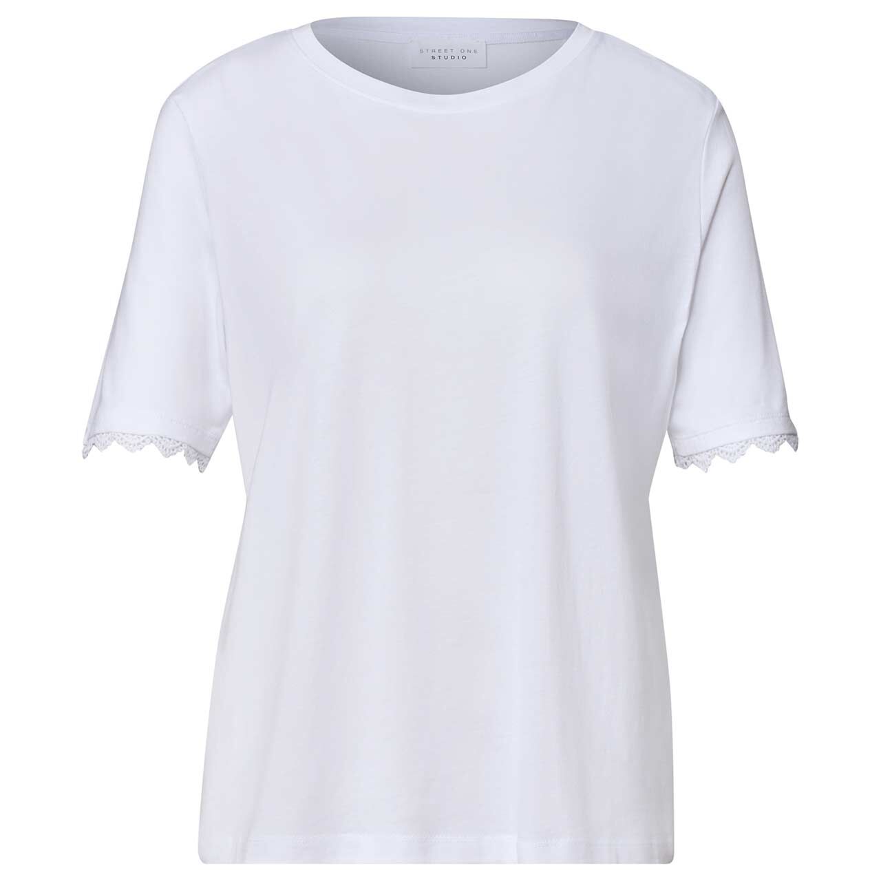 Street One Studio Damen T-Shirt Crochet white