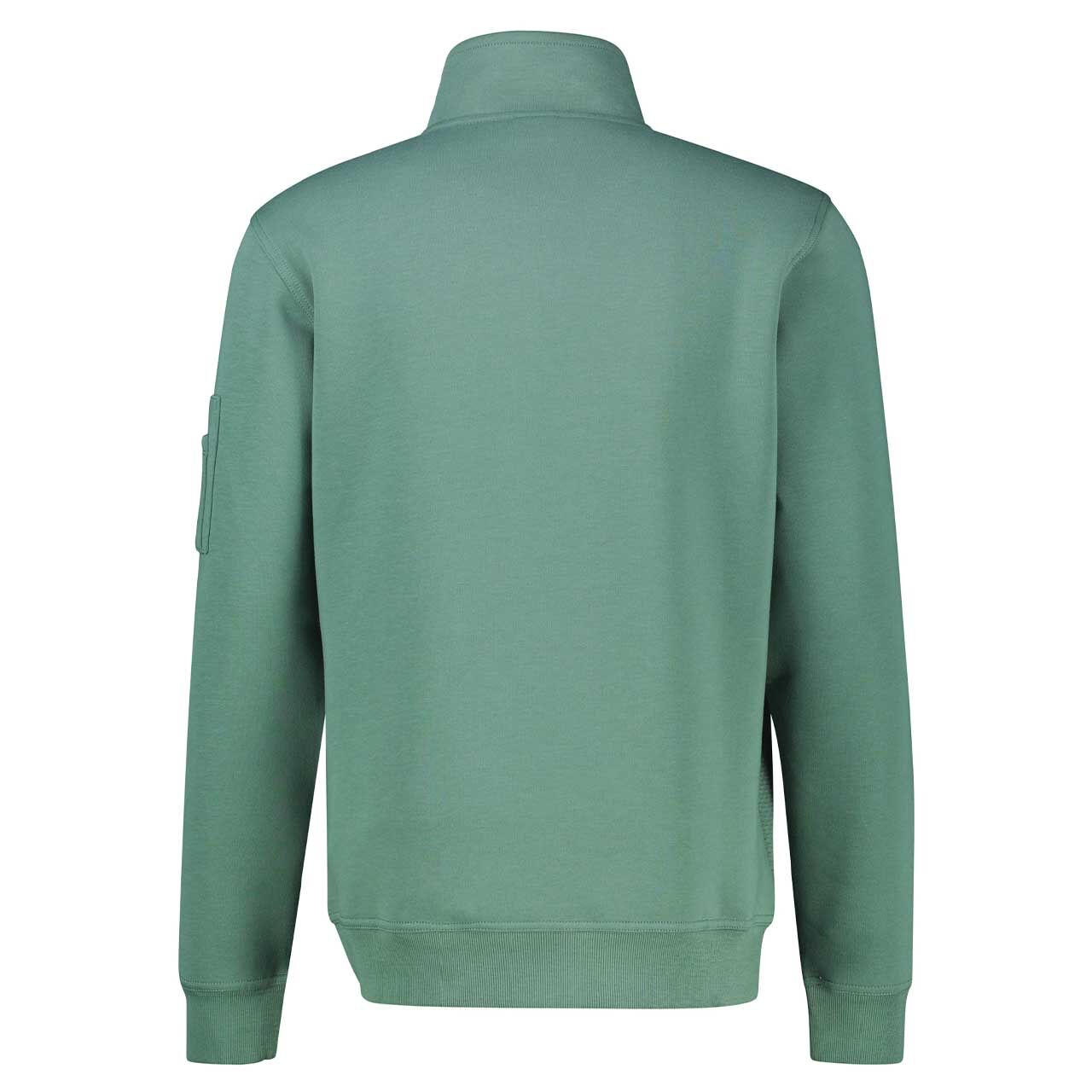 Herren Sweatshirt Troyer von Lerros in Dunkelgrün, Rückansicht