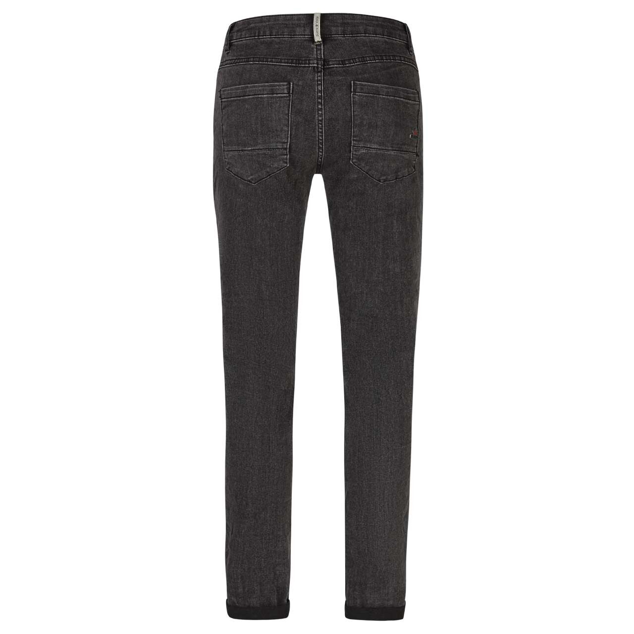Damenjeans Anna C Stretch Denim von Buena Vista in Dunkelgrau angewaschen, Rückansicht