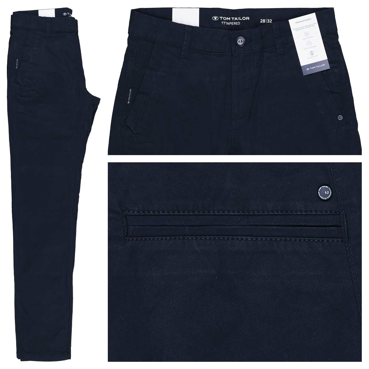 Tom Tailor Tapered Chinohose sky captain blue Tom Tailor Tapered Chinohose sky captain blue