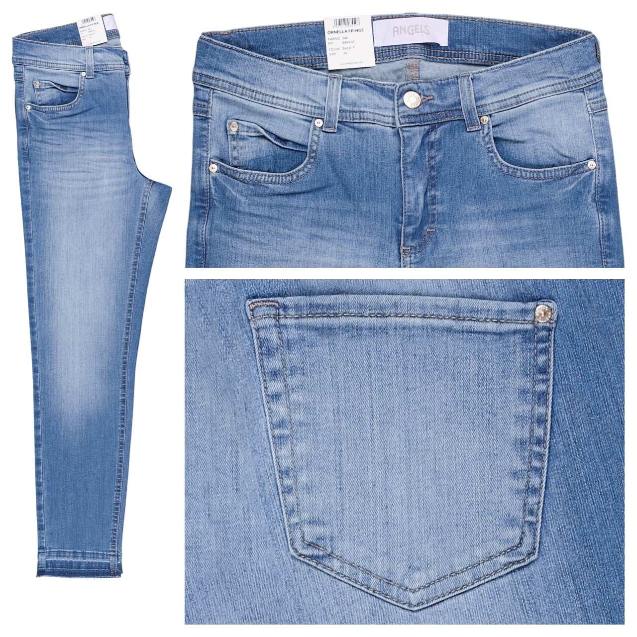 Angels Ornella Fringe 7/8 Jeans ferra blue used buffi