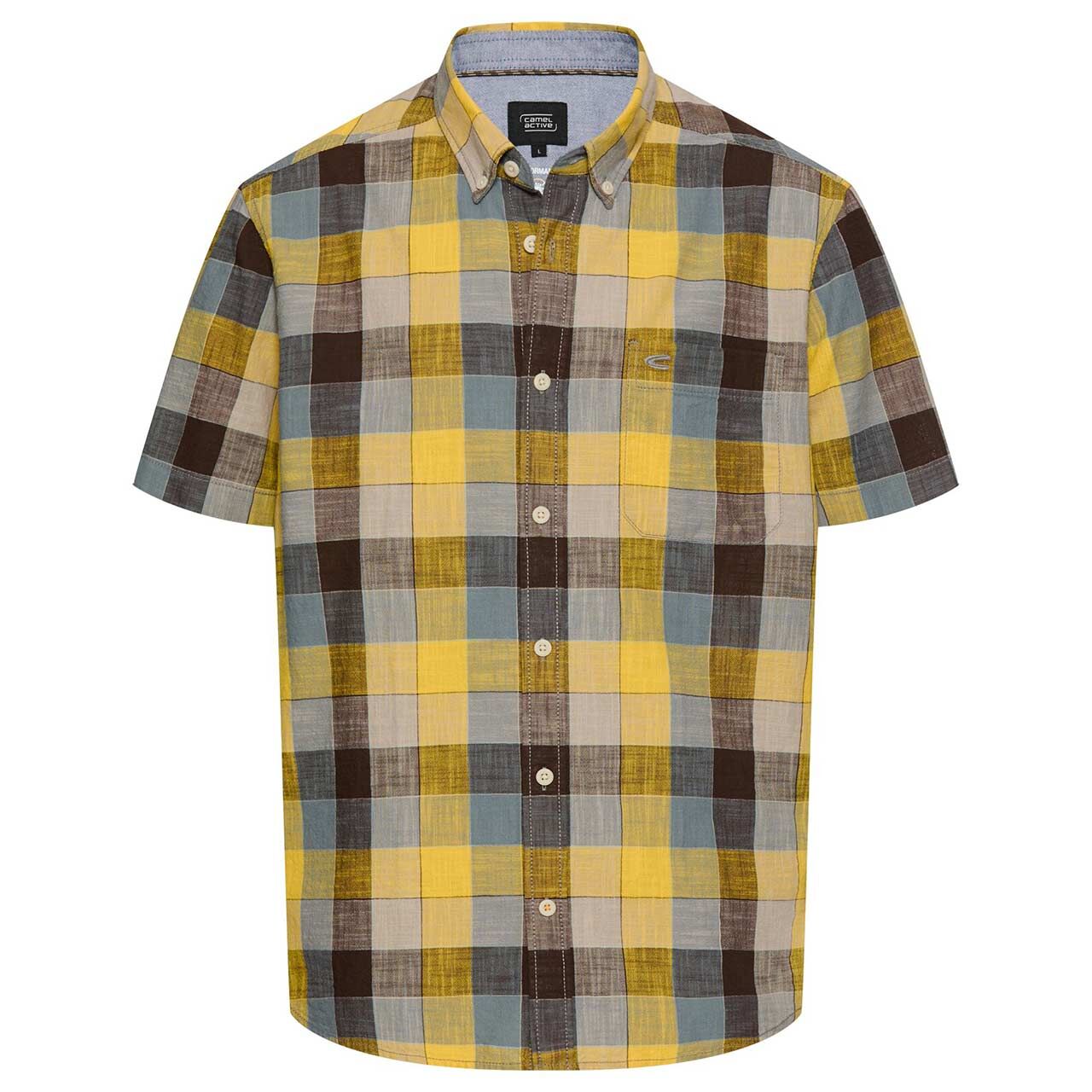 Camel active Herren 1/2 Arm Hemd sun yellow