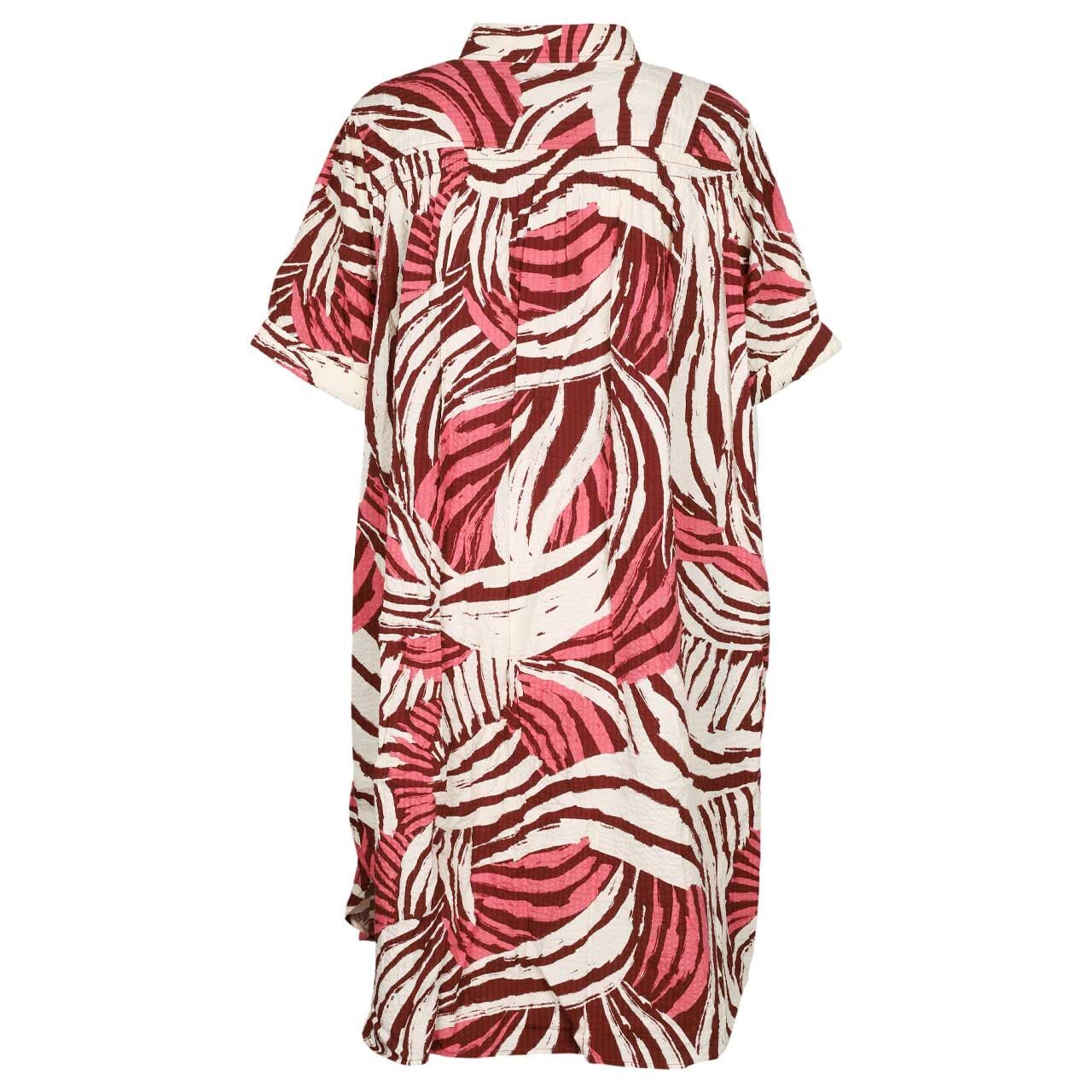 s.Oliver Damen Kurzarm Kleid in Pink mit Print, Rückansicht