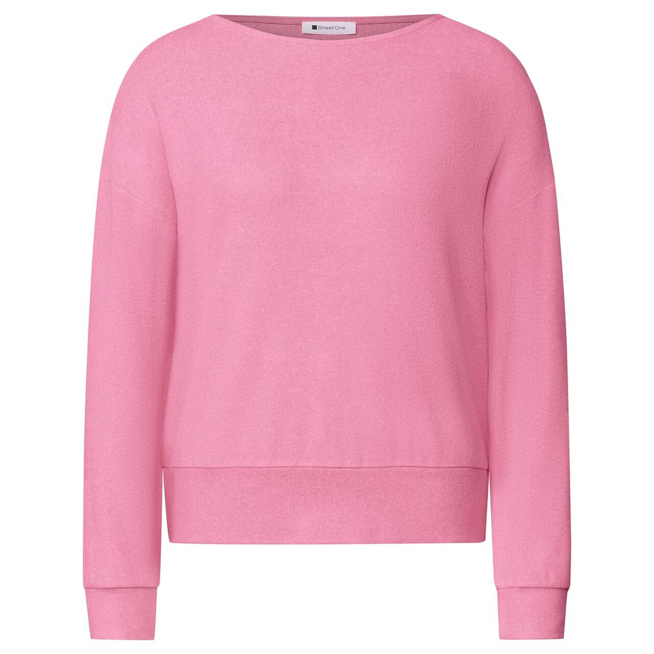 Street One Damen Langarm Shirt Soft Bottom Cuff warm blush melange