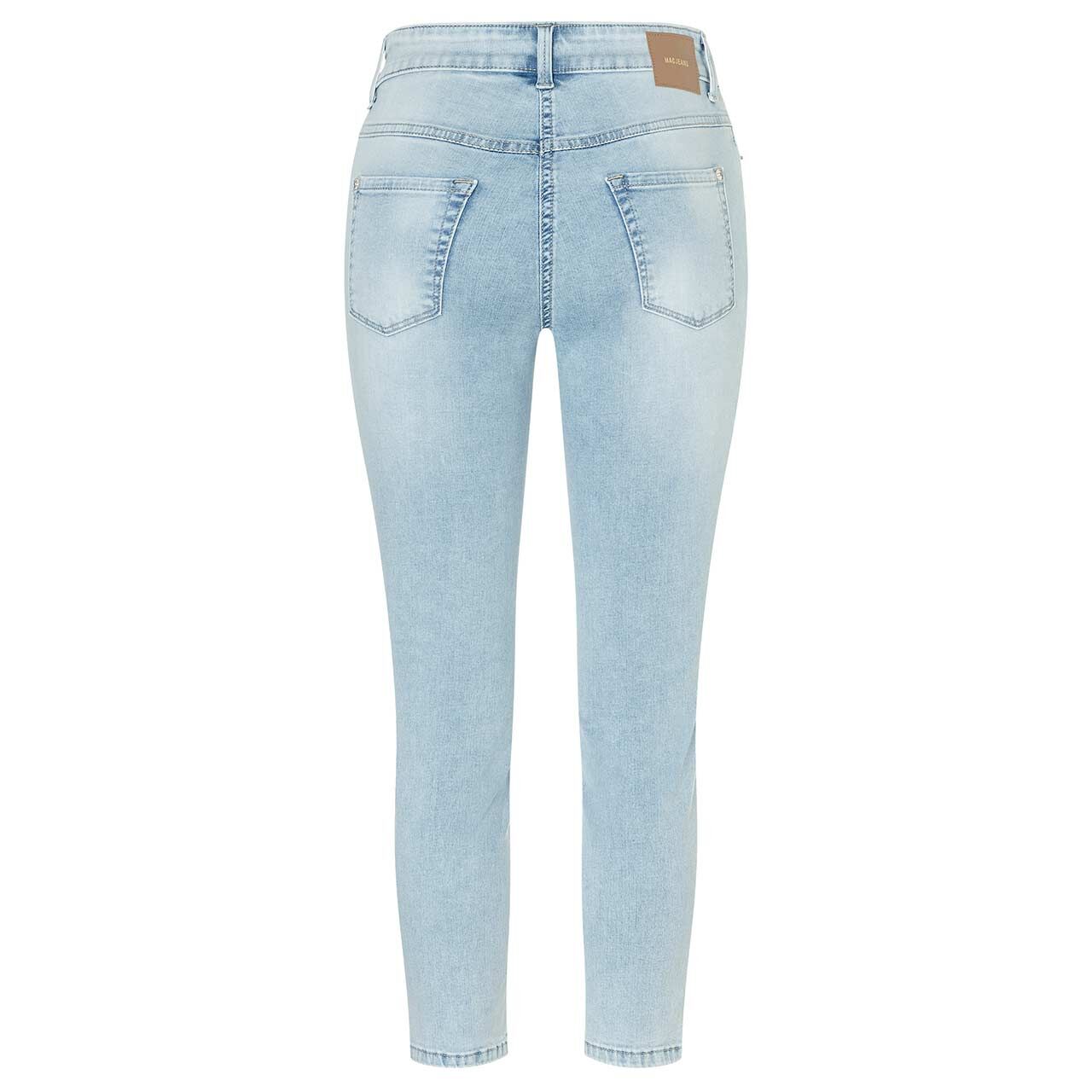 Stretch Damen 7/8 Jeans Dream Summer von MAC in Hellblau angewaschen, Detailansicht Bund