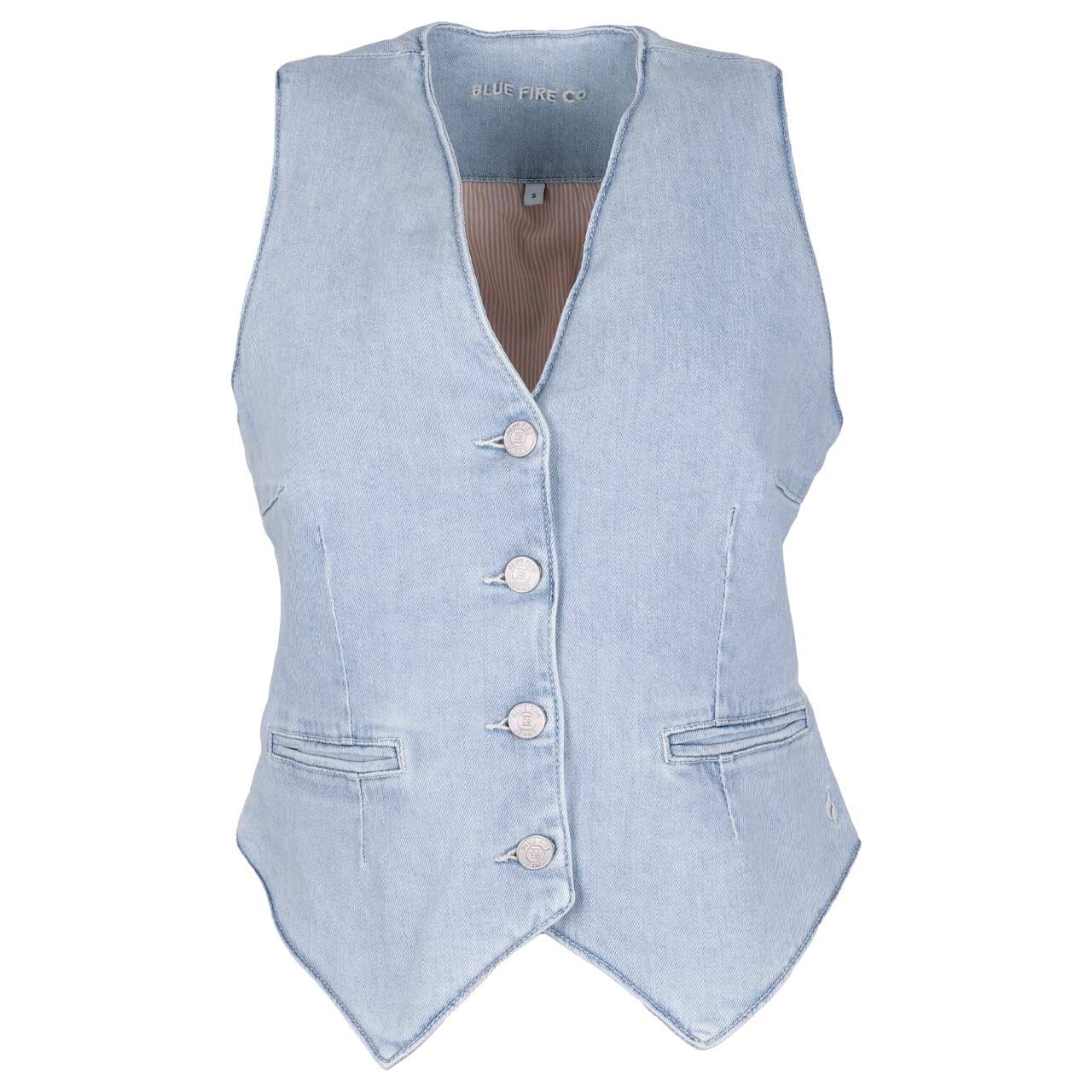 Blue Fire Damen Jeansweste Vest sunkissed blue denim Blue Fire Damen Jeansweste Vest sunkissed blue denim