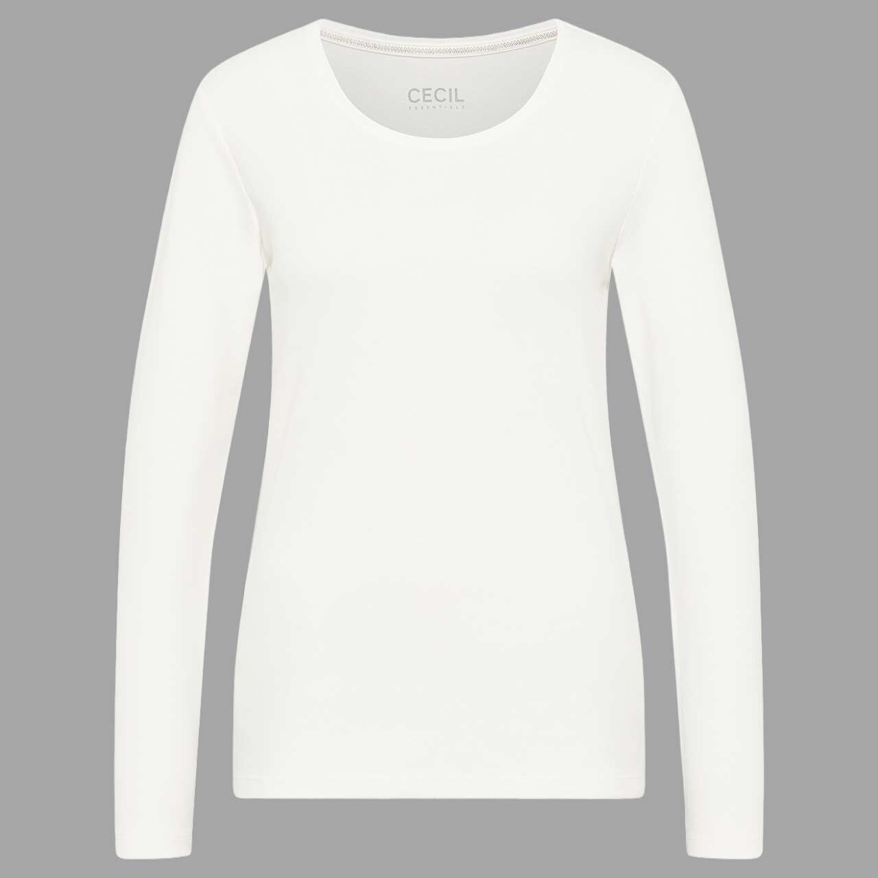 Cecil Damen Langarm Shirt Pia vanilla white
