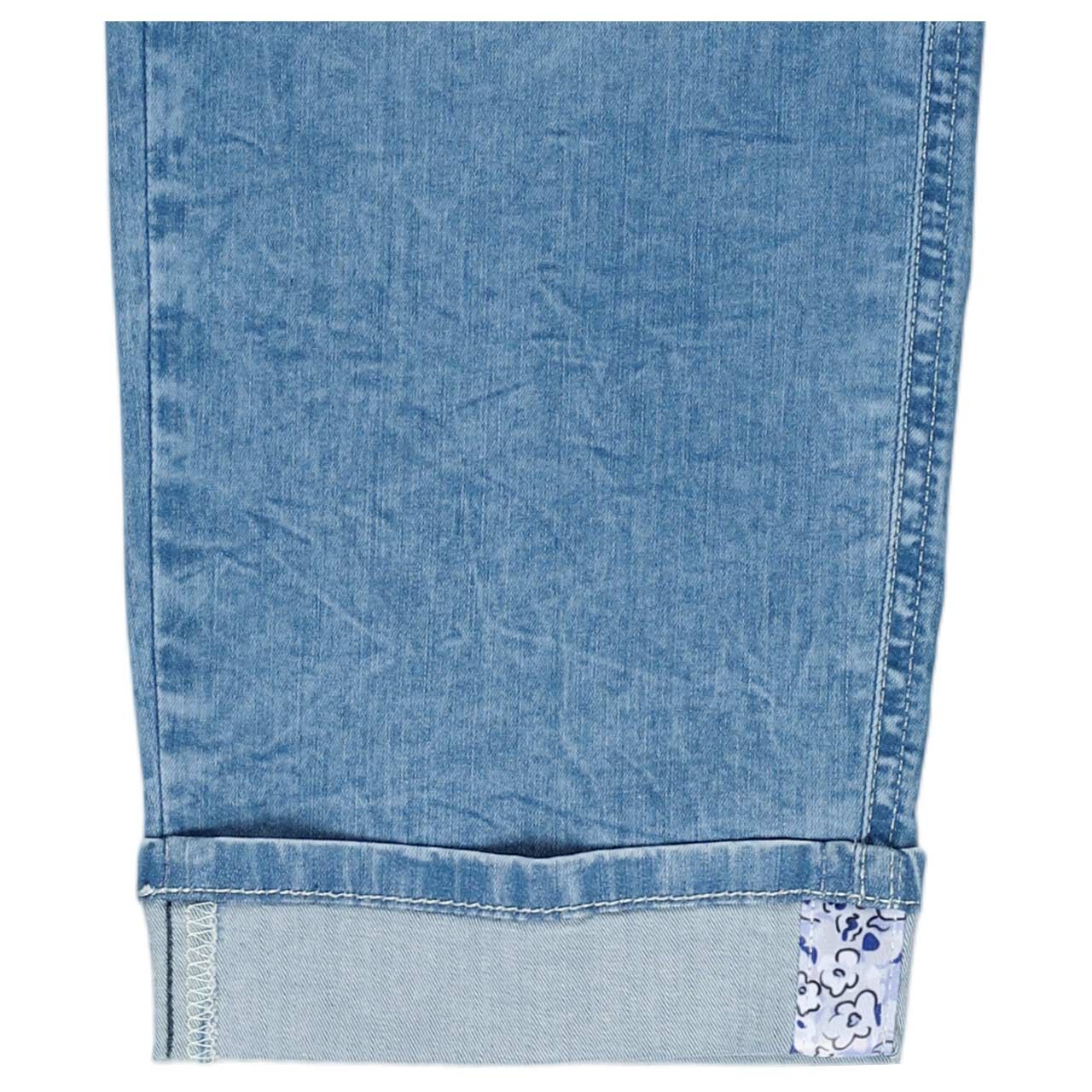 Damen 7/8 Jeans Darleen von Angels in Hellblau angewaschen, Detailansicht vom Saum