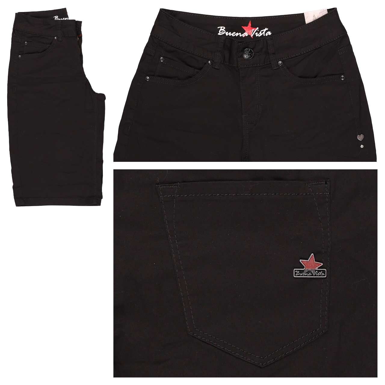 Buena Vista Italy-Short Stretch Twill Baumwollhose black