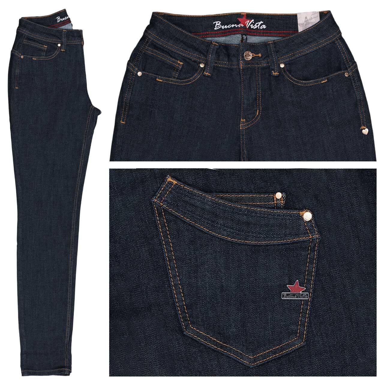 Buena Vista Malibu-Zip High Stretch Denim Jeans raw denim