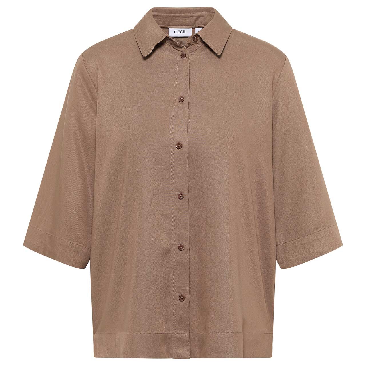 Cecil Damen 3/4 Arm Bluse Lyocell natural taupe