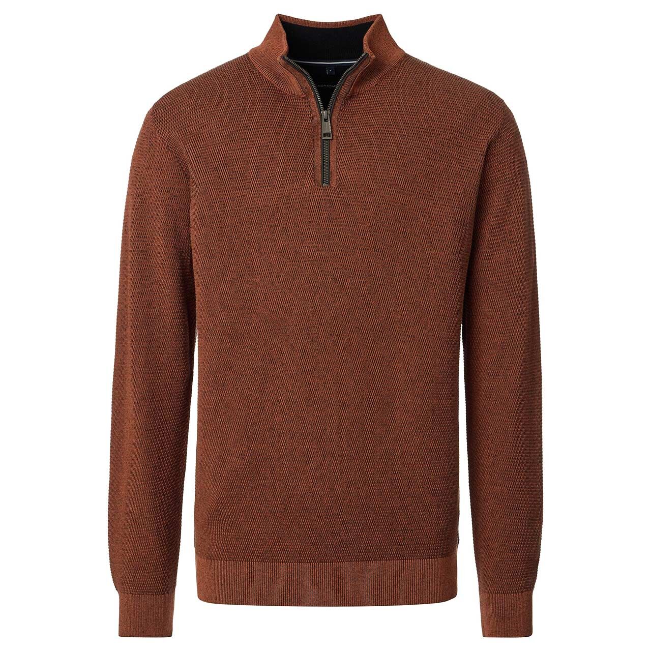 Casa Moda Herren Pullover Troyer orange