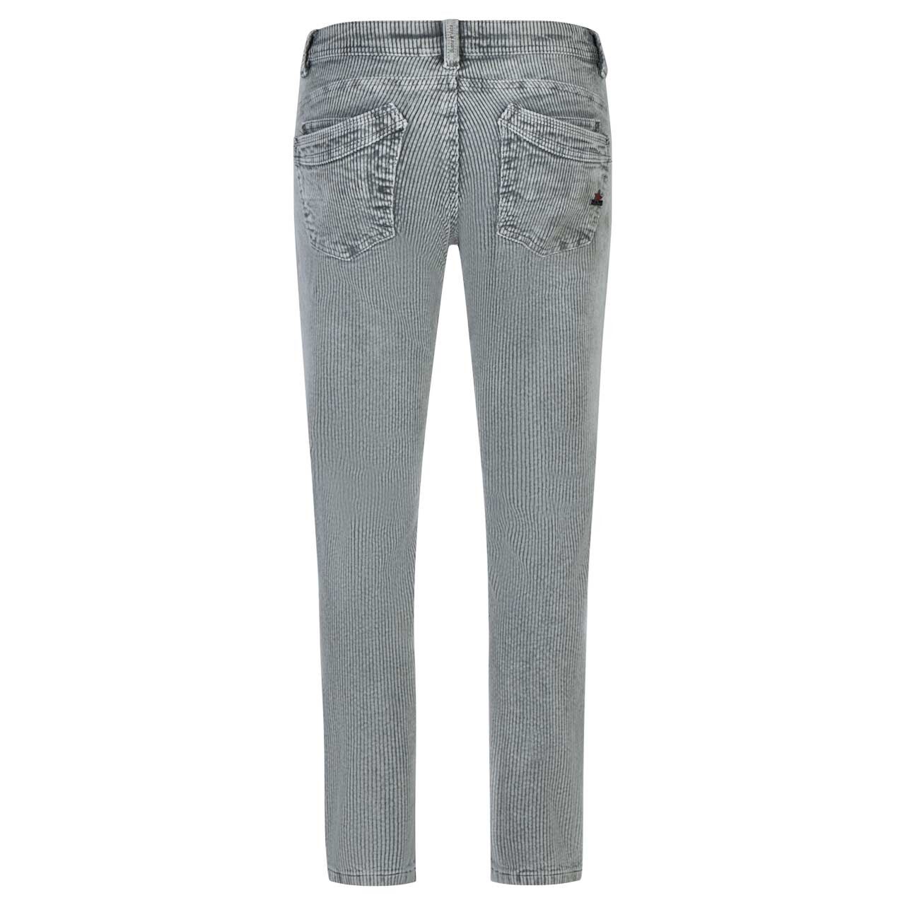 Damen Ankle Cordhose Malibu Cropped Corduroy in Grau, Rückansicht