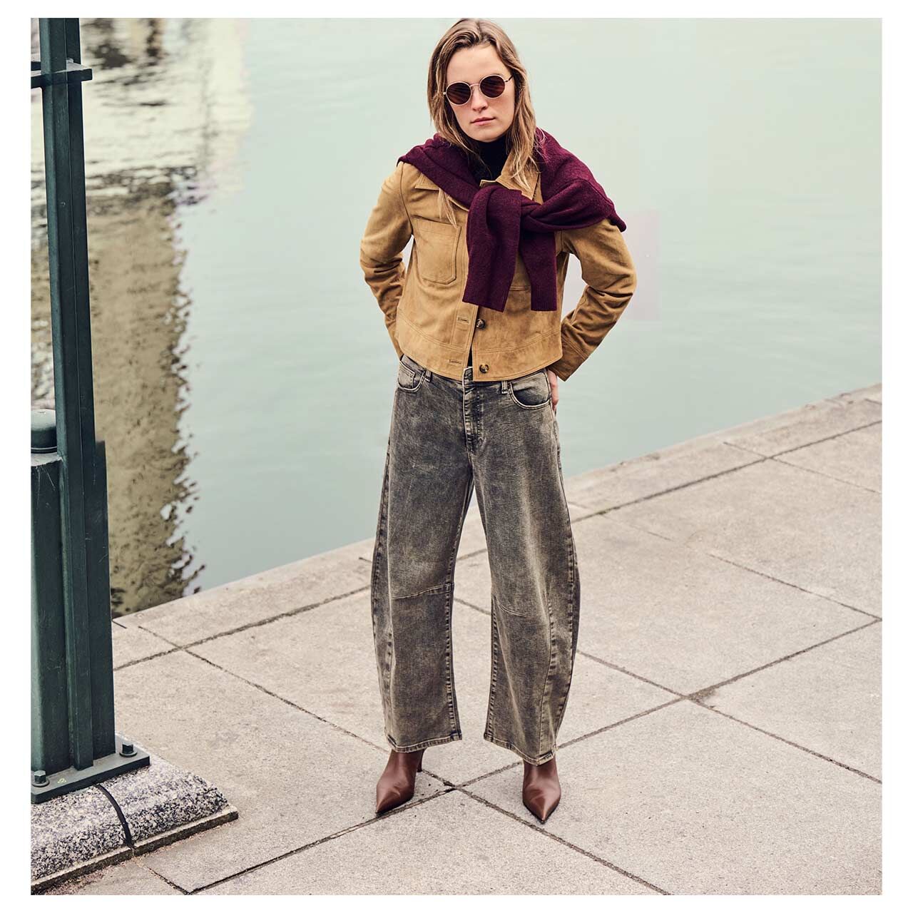 MAC Dakota Jeans brown crincle wash