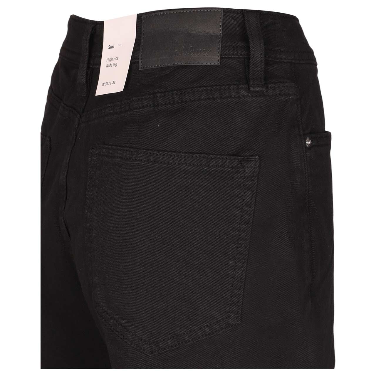 Damenjeans Suri von s.Oliver in Schwarz, detaillierte Rückansicht