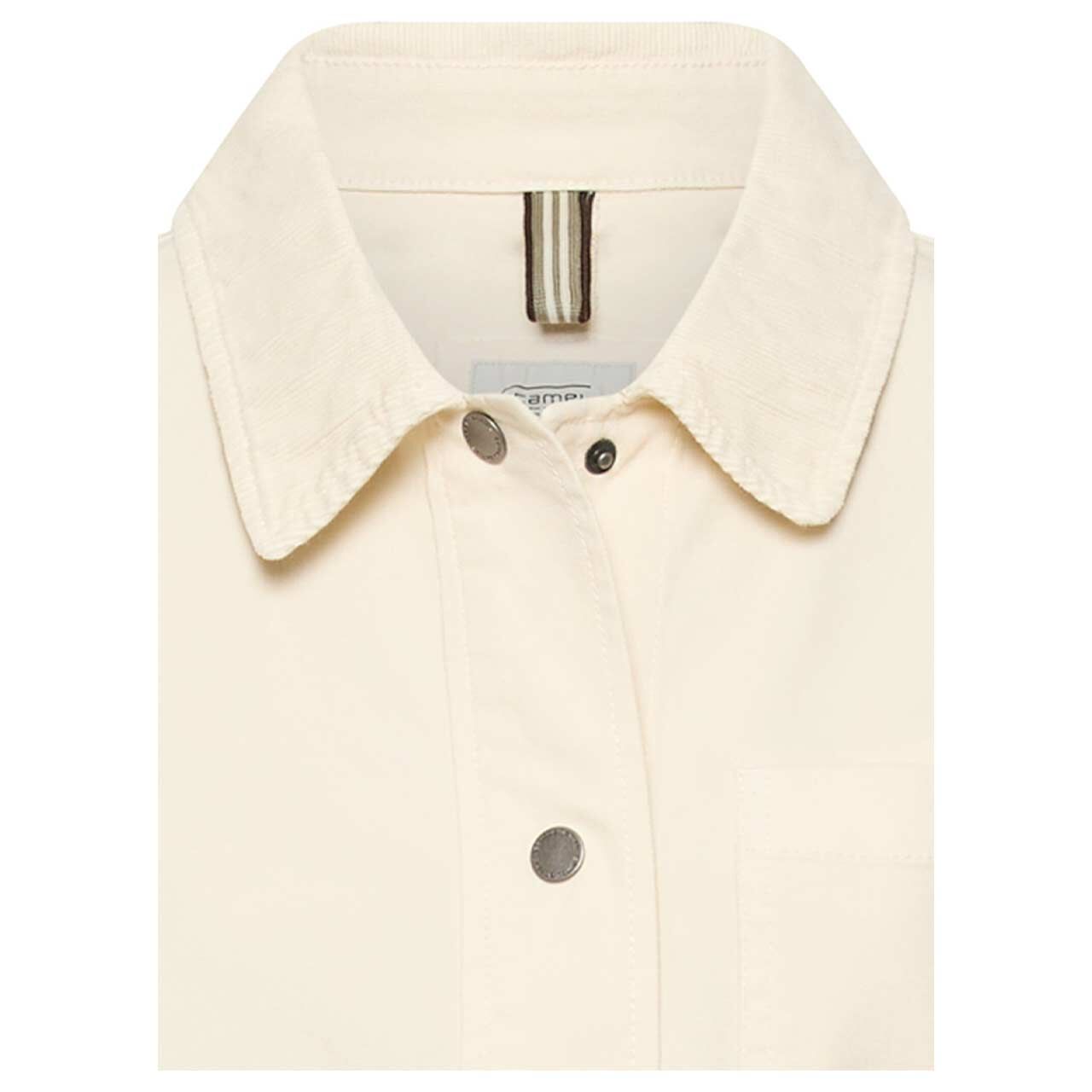 Damen Hemdjacke von Camel active in Cremeweiß, detaillierte Vorderansicht