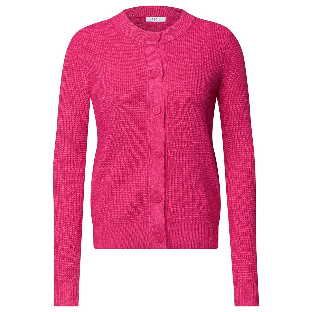 Cecil Damen Strickjacke Structured Cosy Cardigan pink flash melange