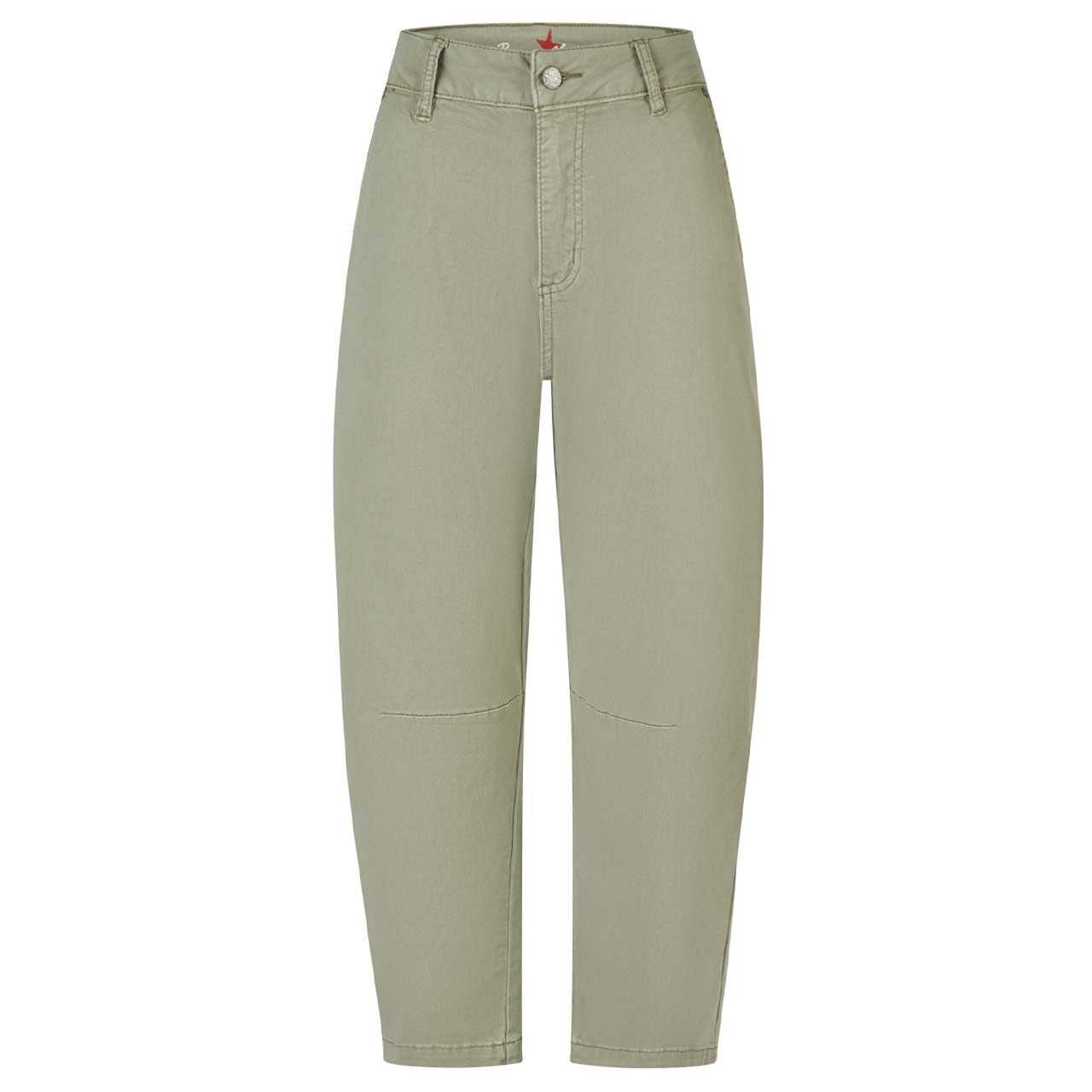 Damen Baumwollhose Barrel 7/8 Summer Twill von Buena Vista in Salbeigrün, Vorderansicht