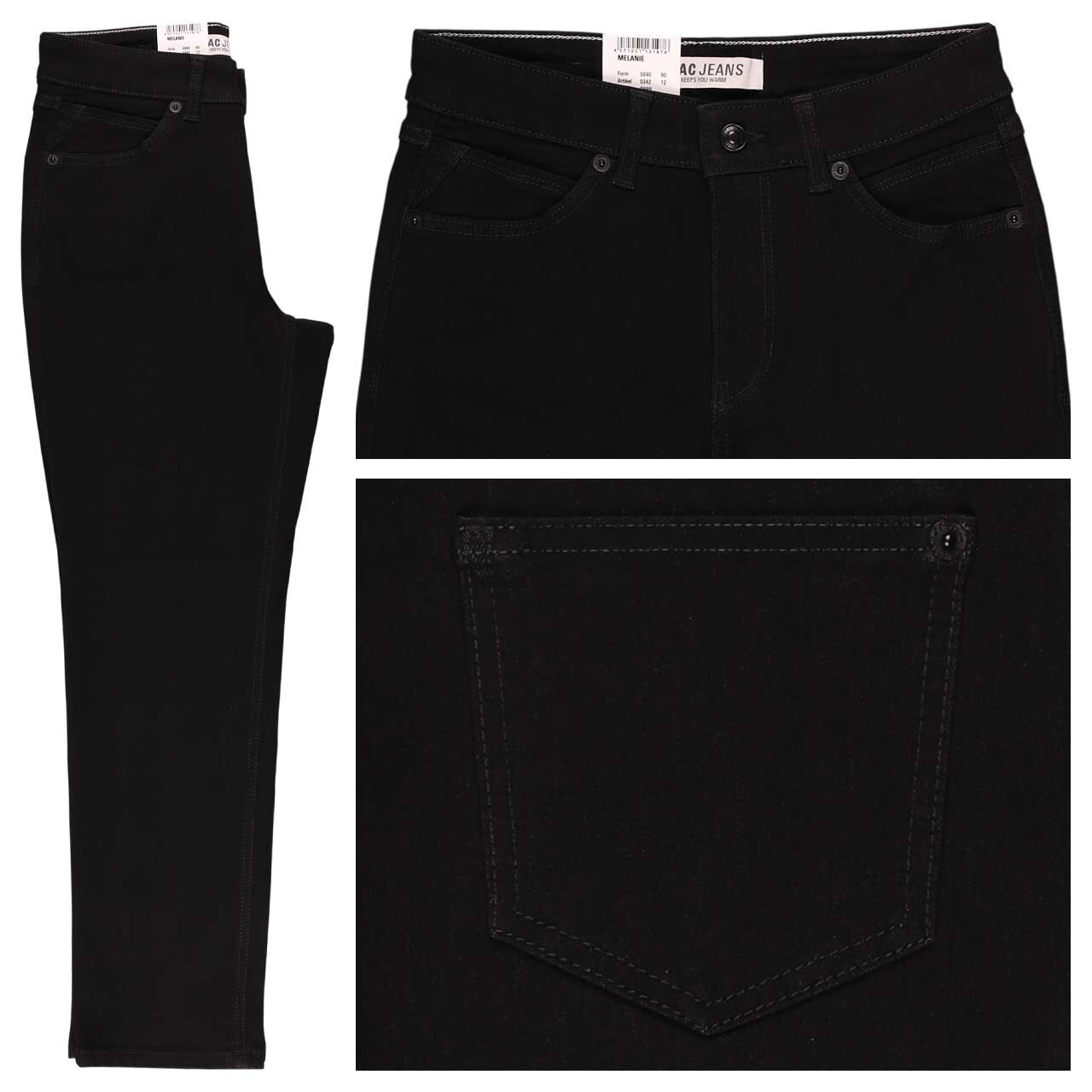 MAC Melanie Jeans black winter denim