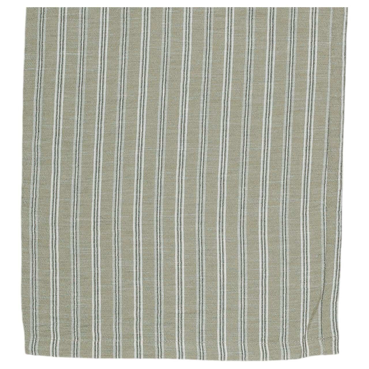 Damen Hose von 24 Colours in Grün gestreift, Detailansicht Saum