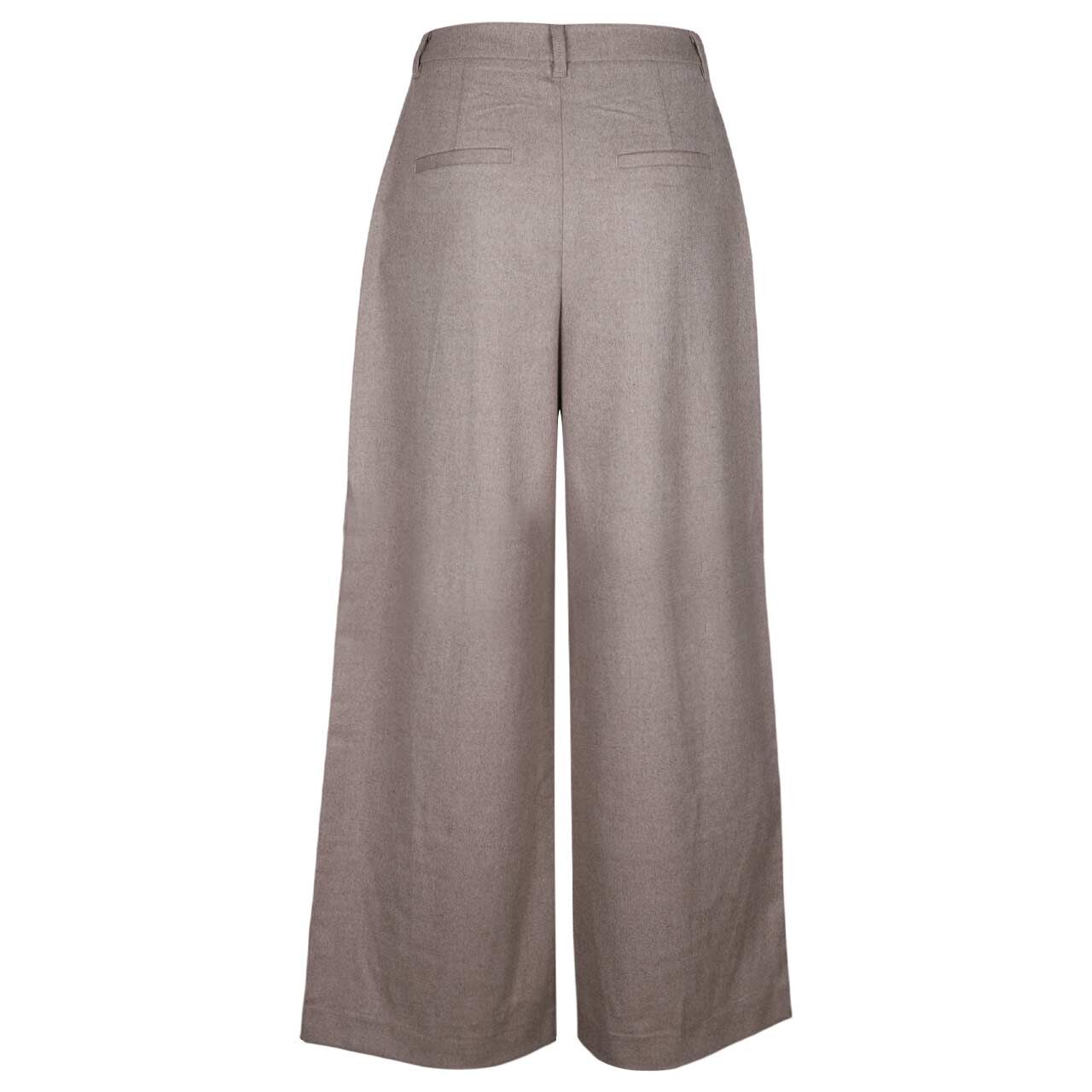 Stretch Damen Wideleg Hose von s.Oliver in Braun meliert, Rückansicht