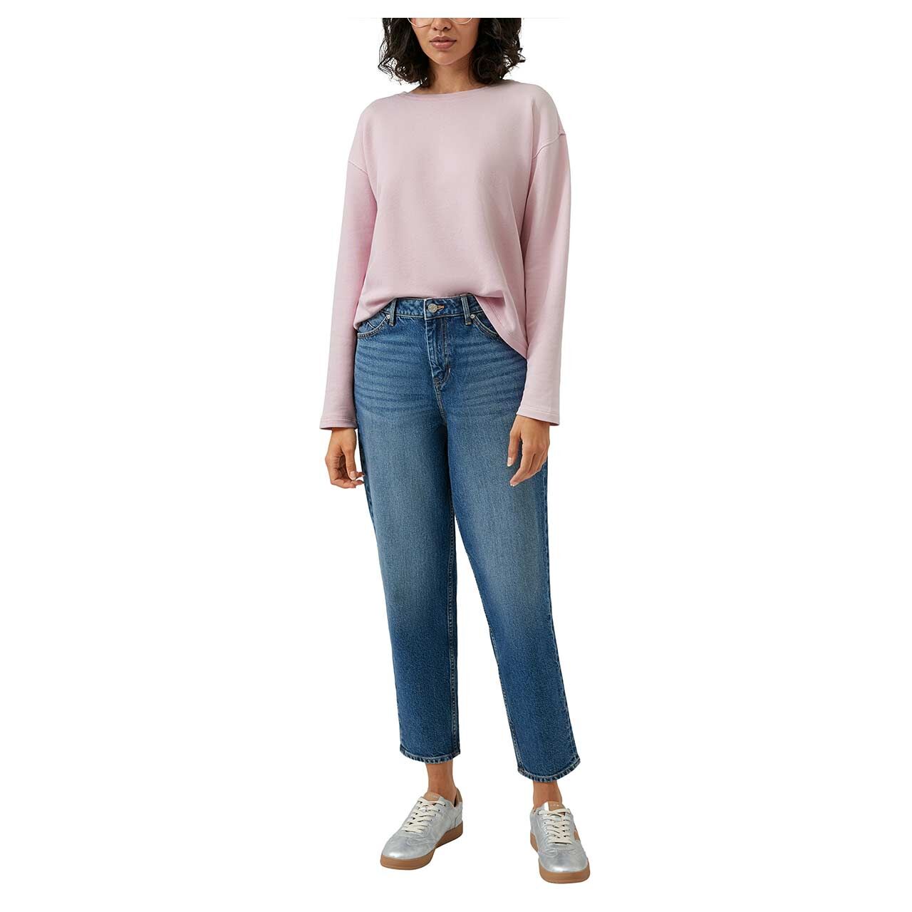 s.Oliver Damen Pullover in Rosa, Ganzkörperansicht am Model