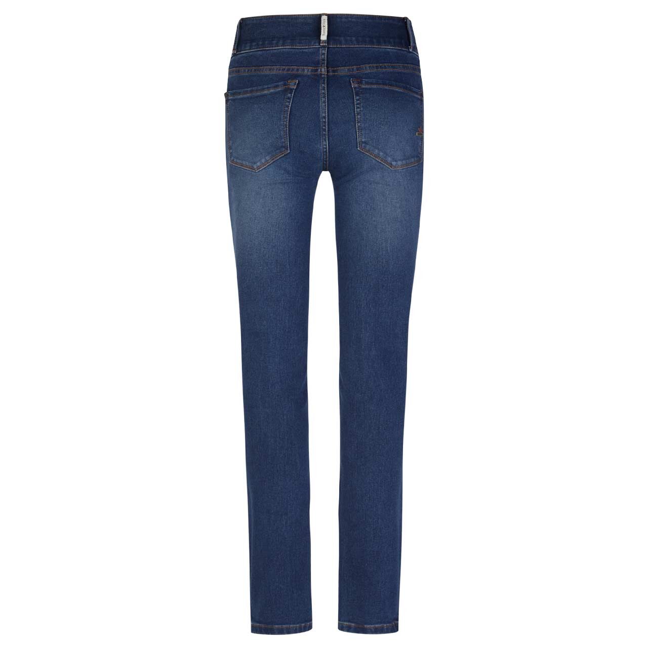 Stretch Denim Jeans Tummyless von Buena Vista in Blau angewaschen, Rückansicht