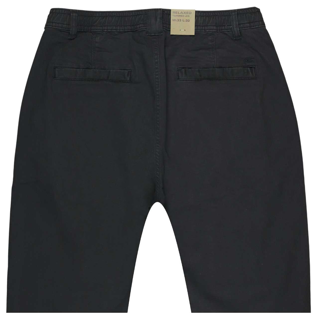 Stretch Herren Baumwollhose Woodstock von Camel active in Dunkelblau, detaillierte Rückansicht