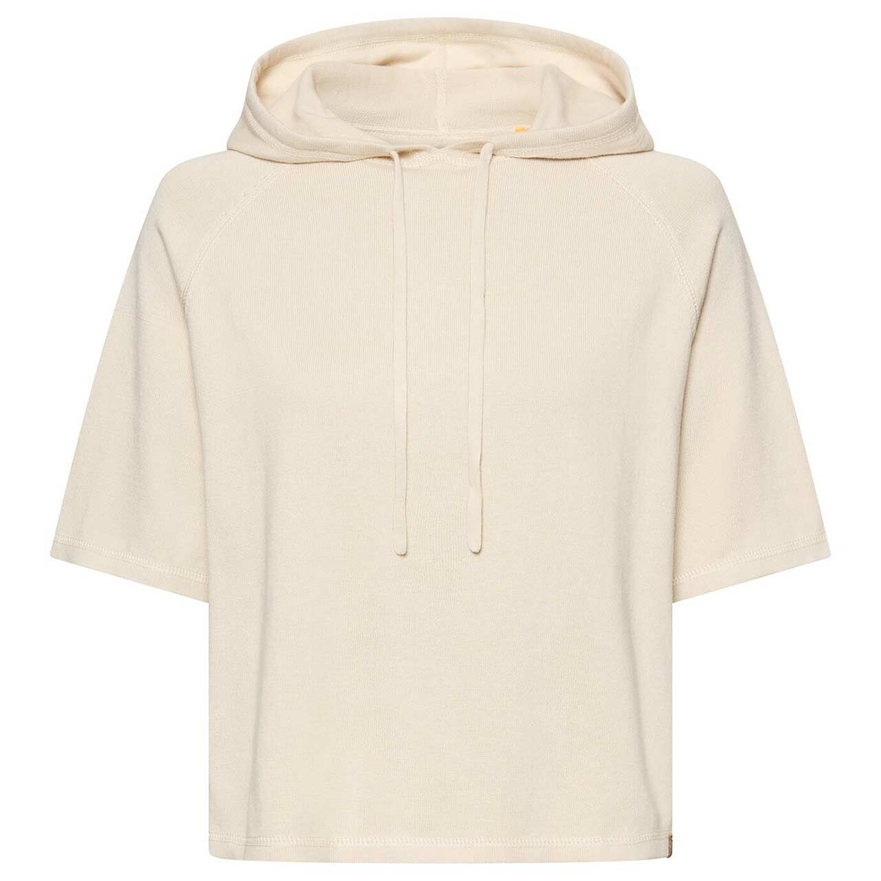 Camel active Damen Kurzarm Hoodie Sweatshirt pearl