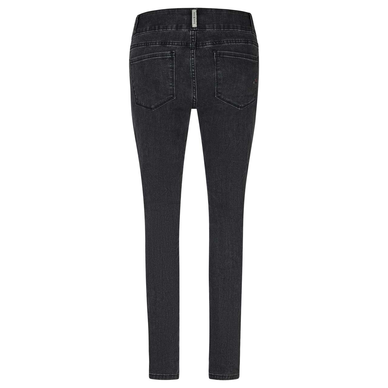 Damenjeans Tummyless Stretch Denim von Buena Vista in Schwarz verwaschen, Rückansicht