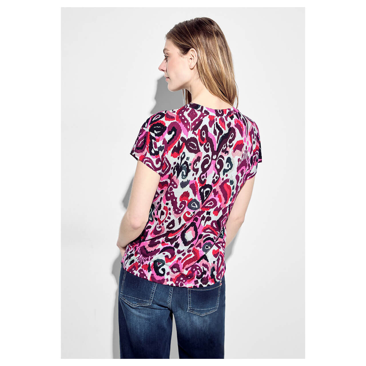 Cecil Damen T-Shirt bloomy pink printed