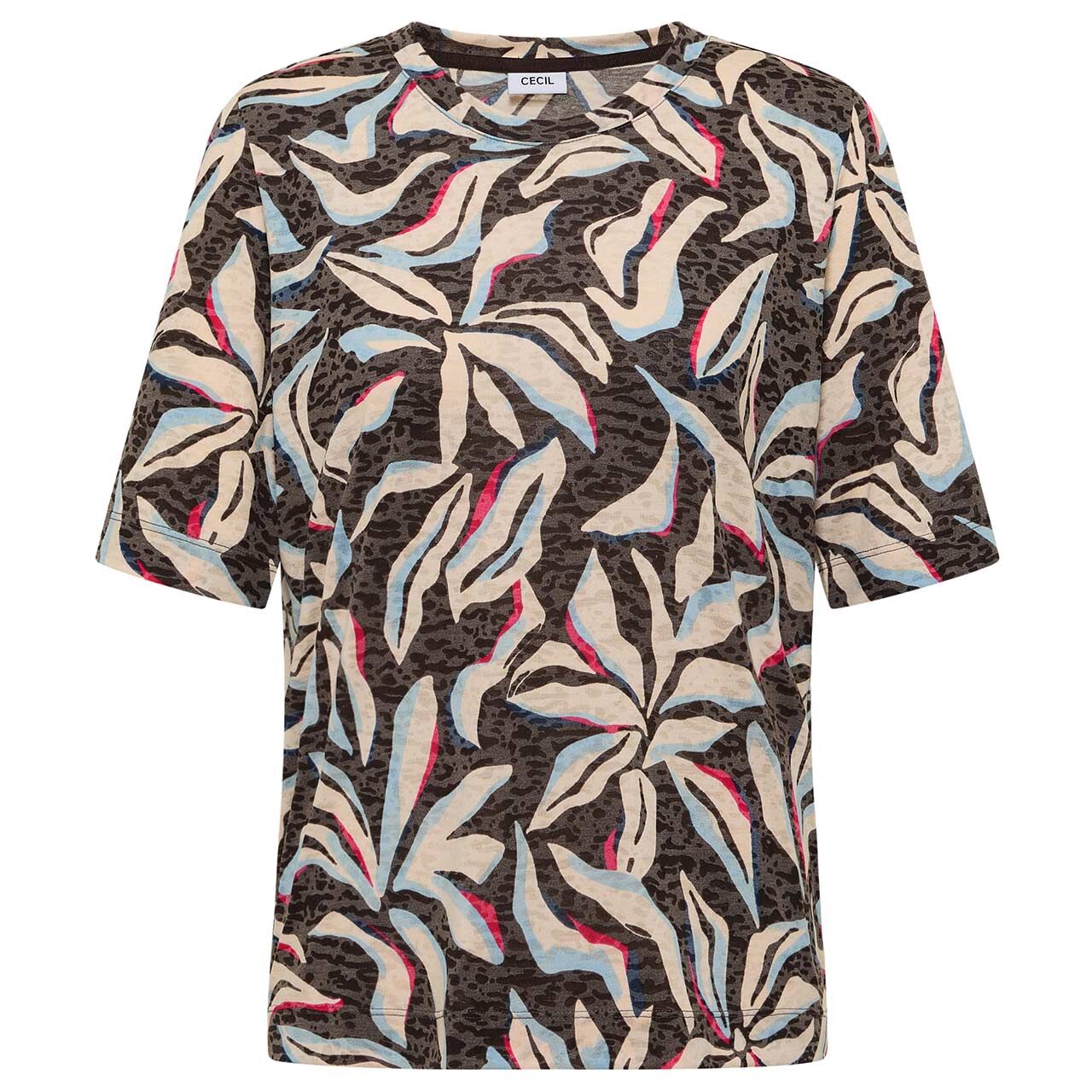 Cecil Damen T-Shirt Burnout macchiato brown