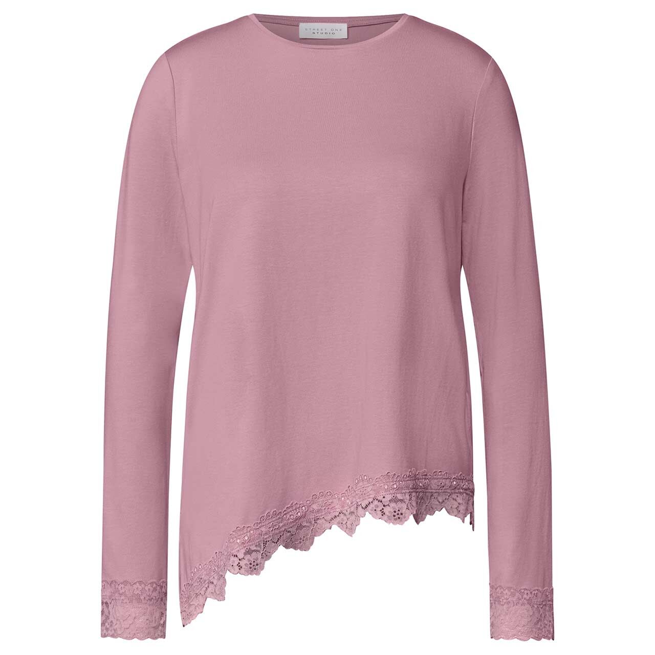 Street One Studio Damen Langarm Shirt Diagonal pearly rose lace