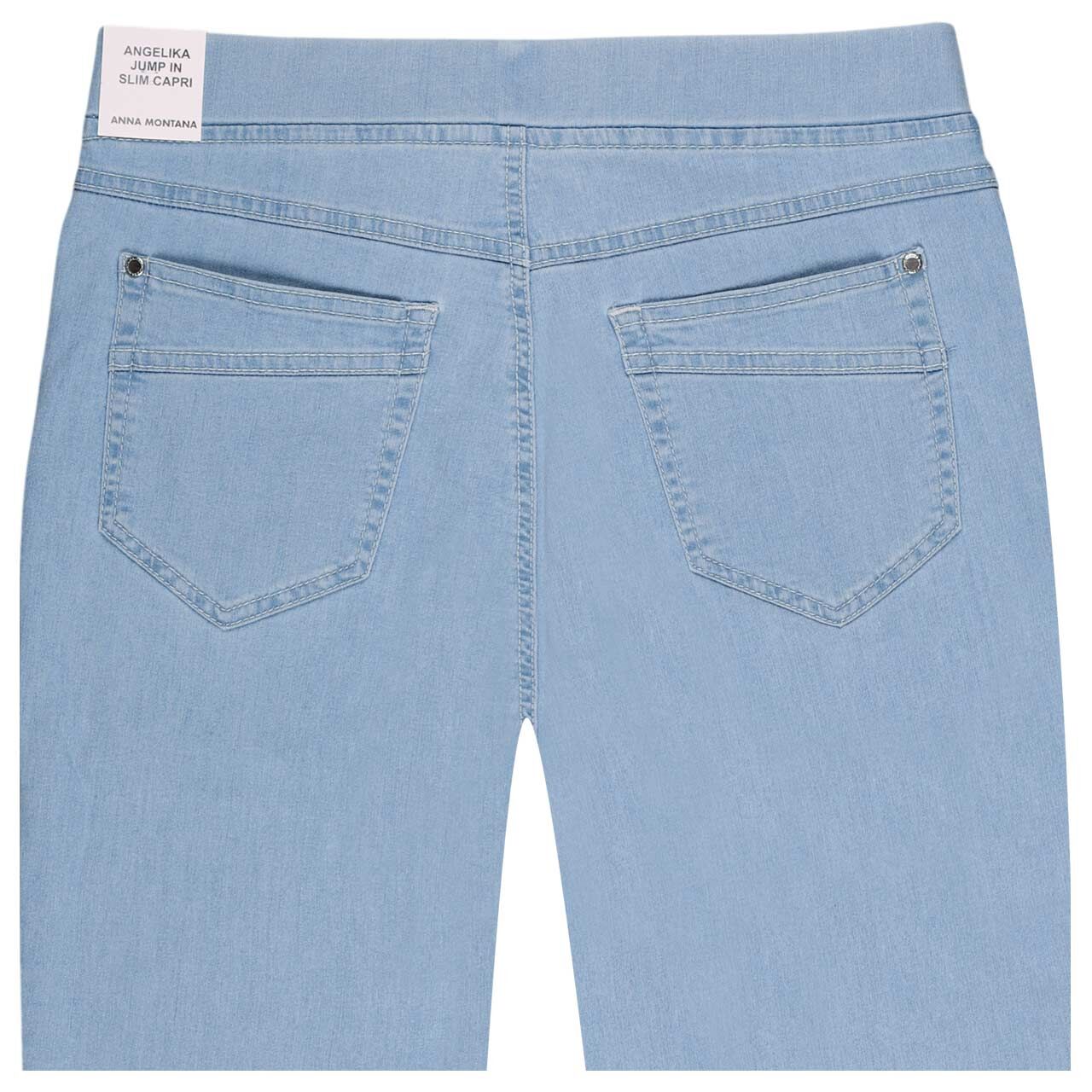 Damen 3/4 Jeans Angelika Jump In von Anna Montana in Hellblau, detaillierte Rückansicht