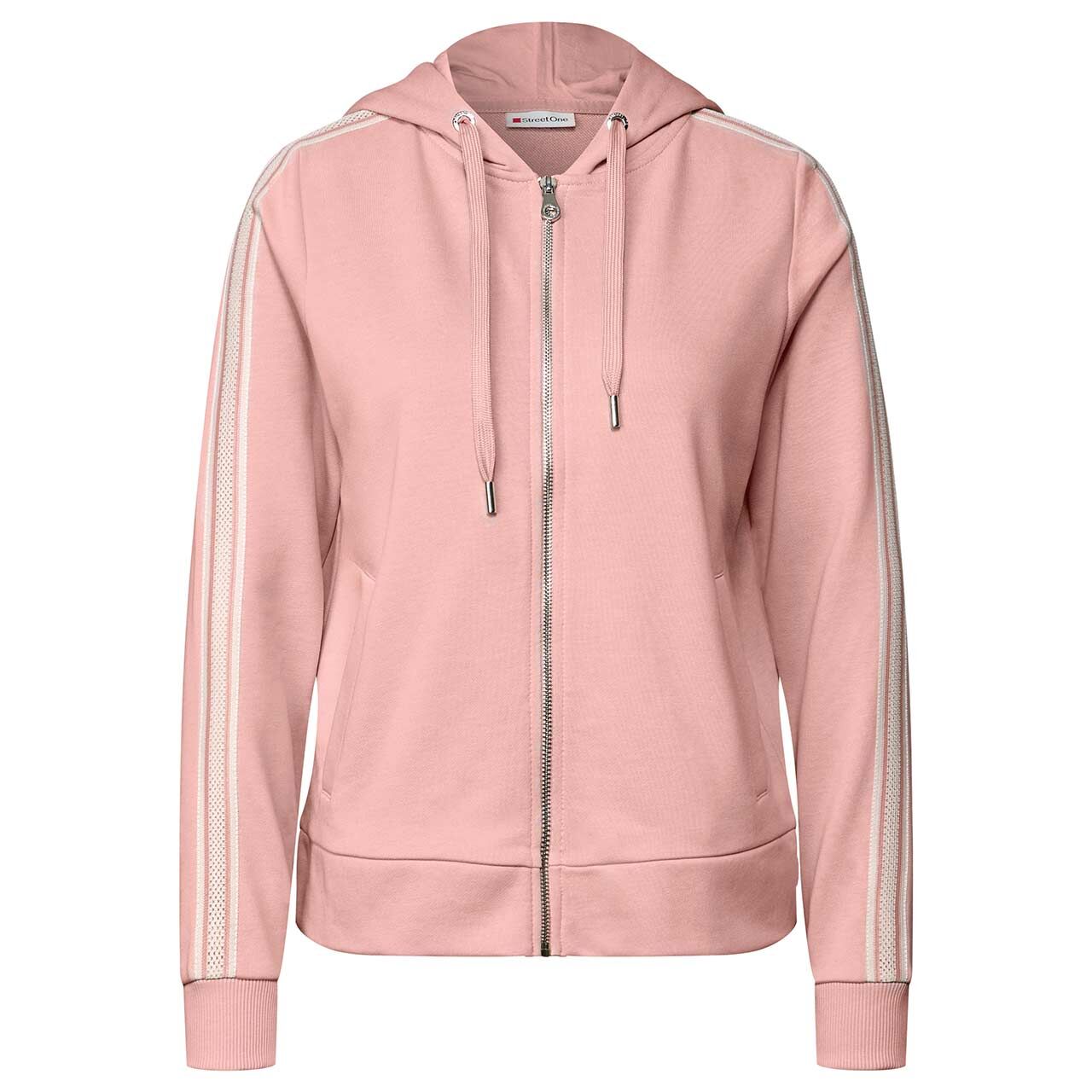 Street One Damen Hoodie Sweatjacke Zip Jacket faded rose