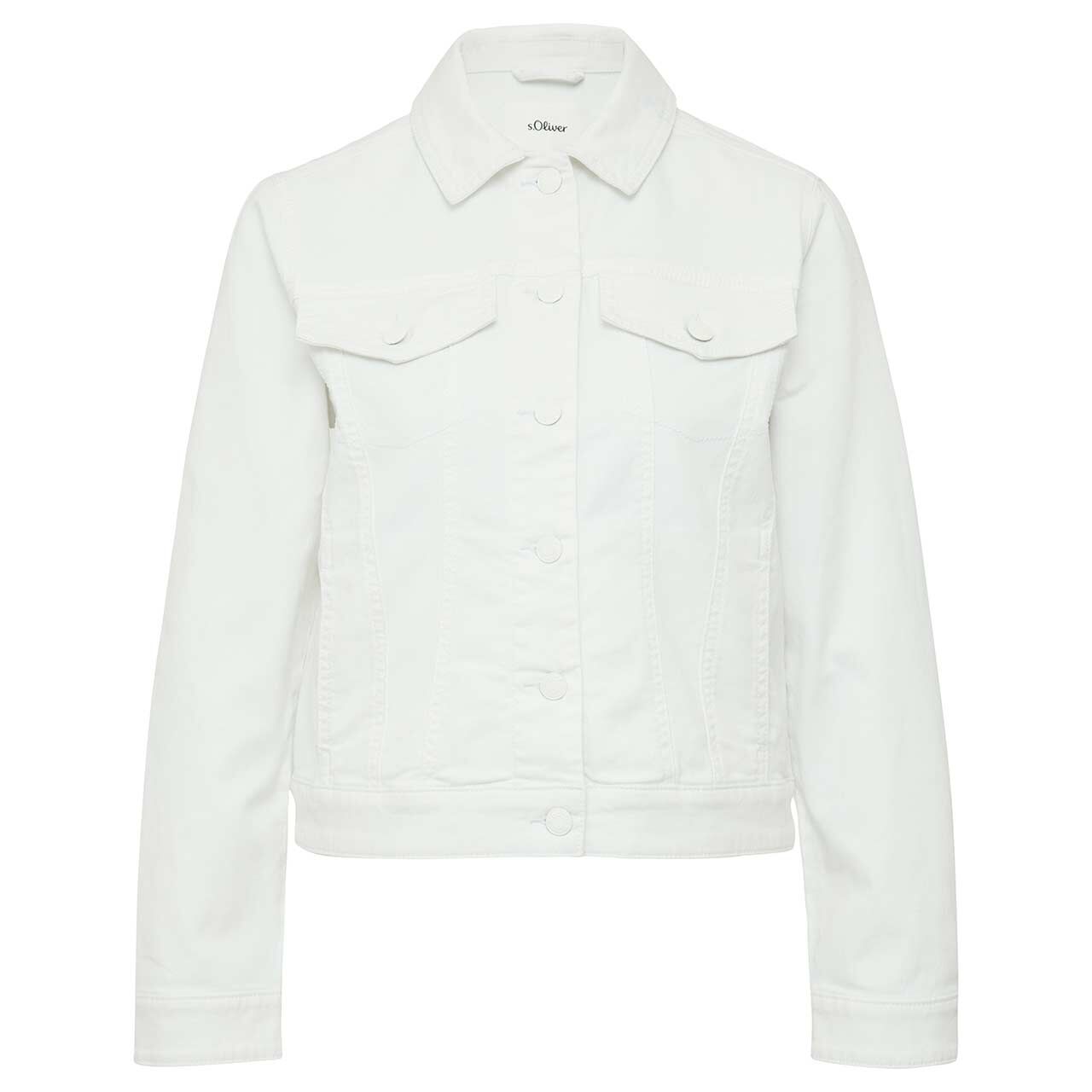 s.Oliver Damen Jeansjacke white denim