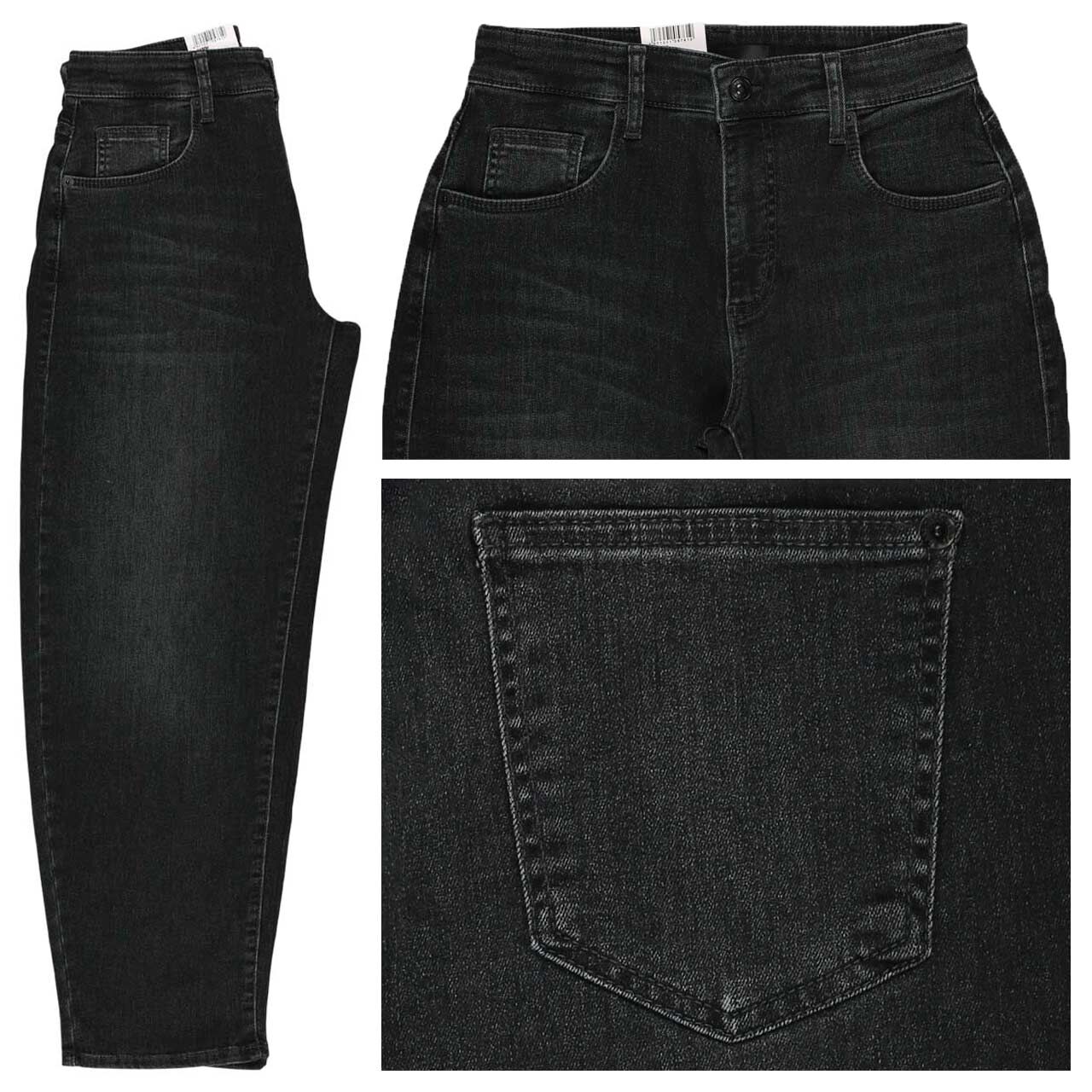 Damen Ankle Jeans Danni von MAC in Schwarz verwaschen mit der Farbnummer D956
