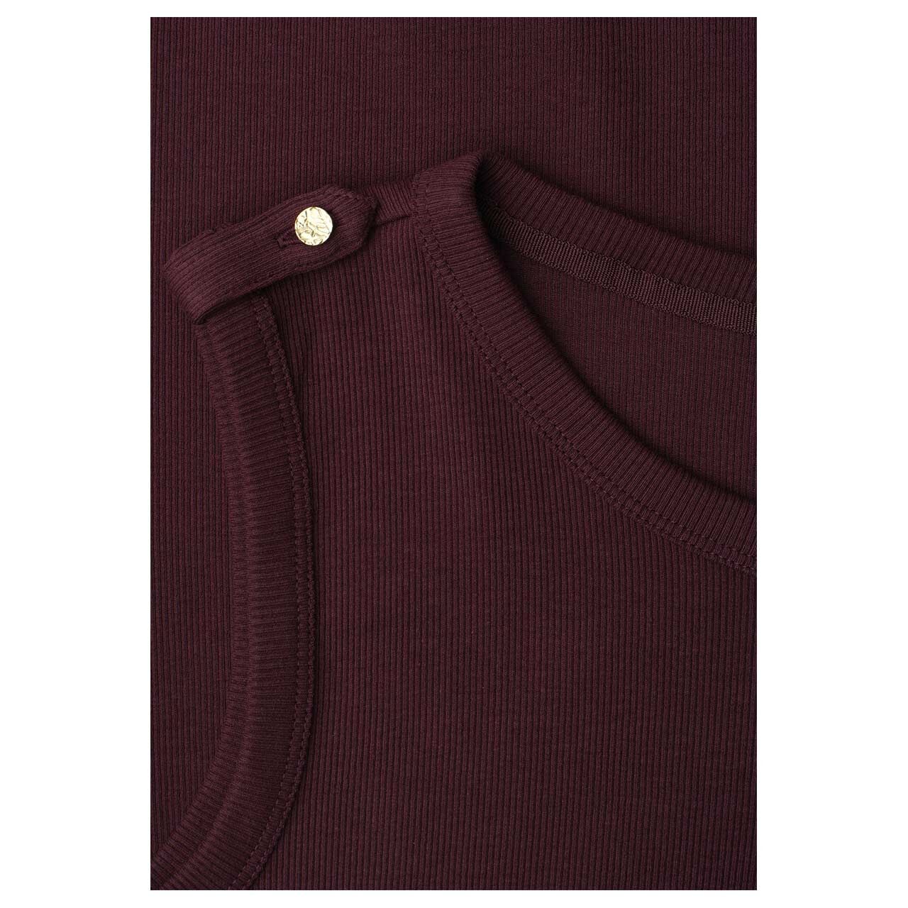 Street One Studio Damen Top Rib Deco Buttons very berry