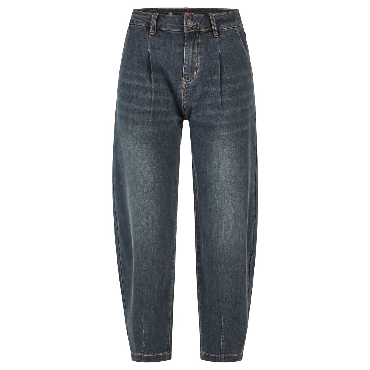Damen 7/8 Jeans Ballon von Buena Vista in Grau angewaschen, Vorderansicht