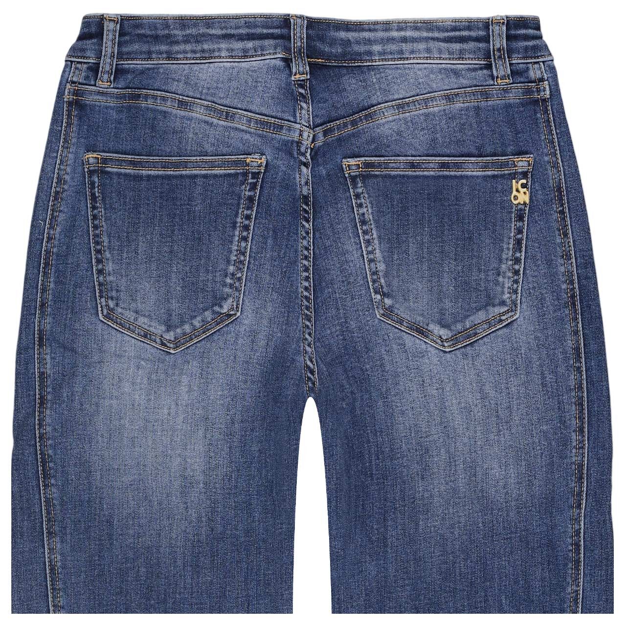 Damenjeans Rainbow von Senoritas ICON in Blau angewaschen, detaillierte Rückansicht