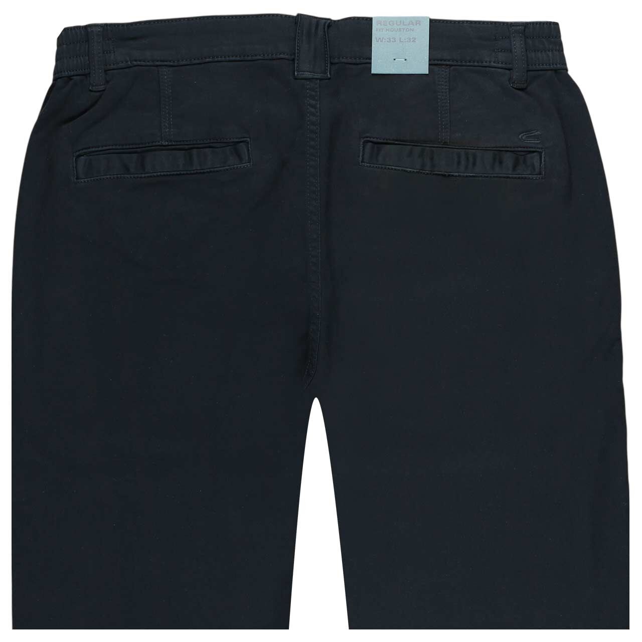 Herren Chino Baumwollhose Houston fleXXX von Camel active in Dunkelblau, detaillierte Rückansicht