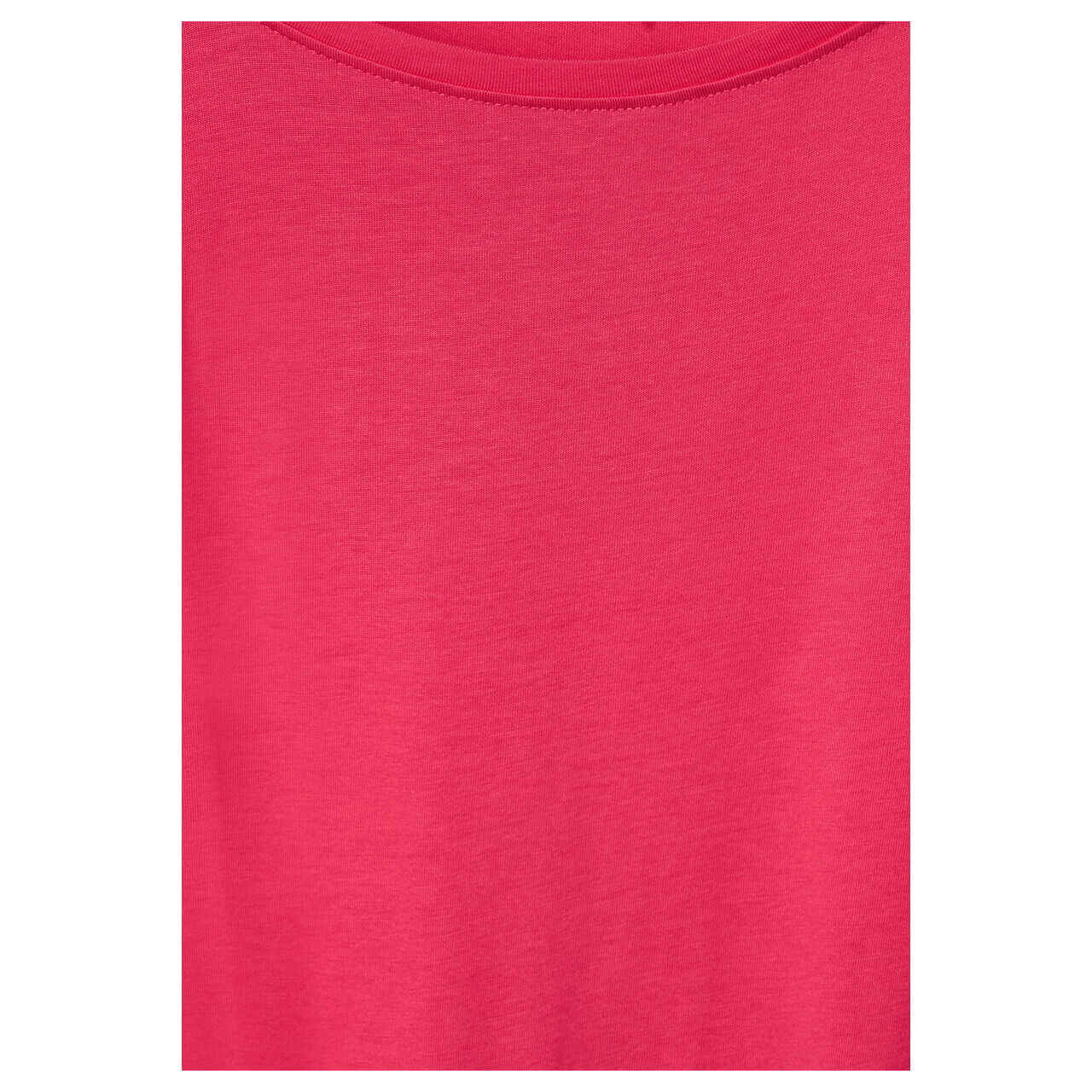 Cecil Shoulder Gathering Shape T-Shirt strawberry red