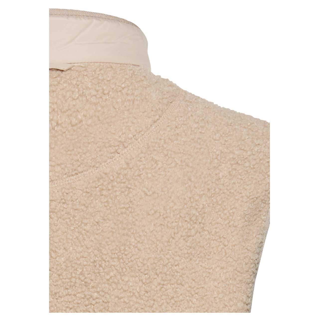 Damen Teddyweste von Camel active in Beige, detaillierte Rückansicht Kragen