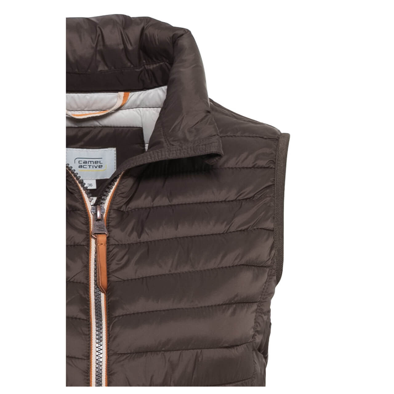 camel-active-weste-darkbrown-79-detail2 Camel active Weste für Damen in Dunkelbraun, FarbNr.: 79
