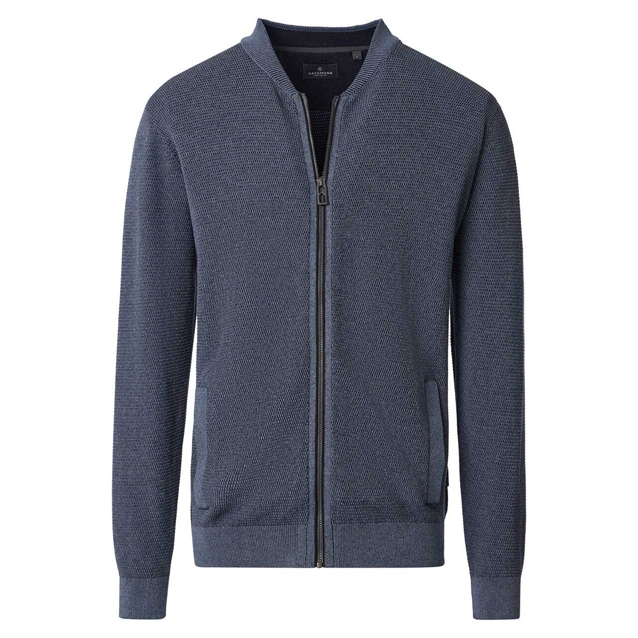 Casa Moda Herren Strickjacke blue melange