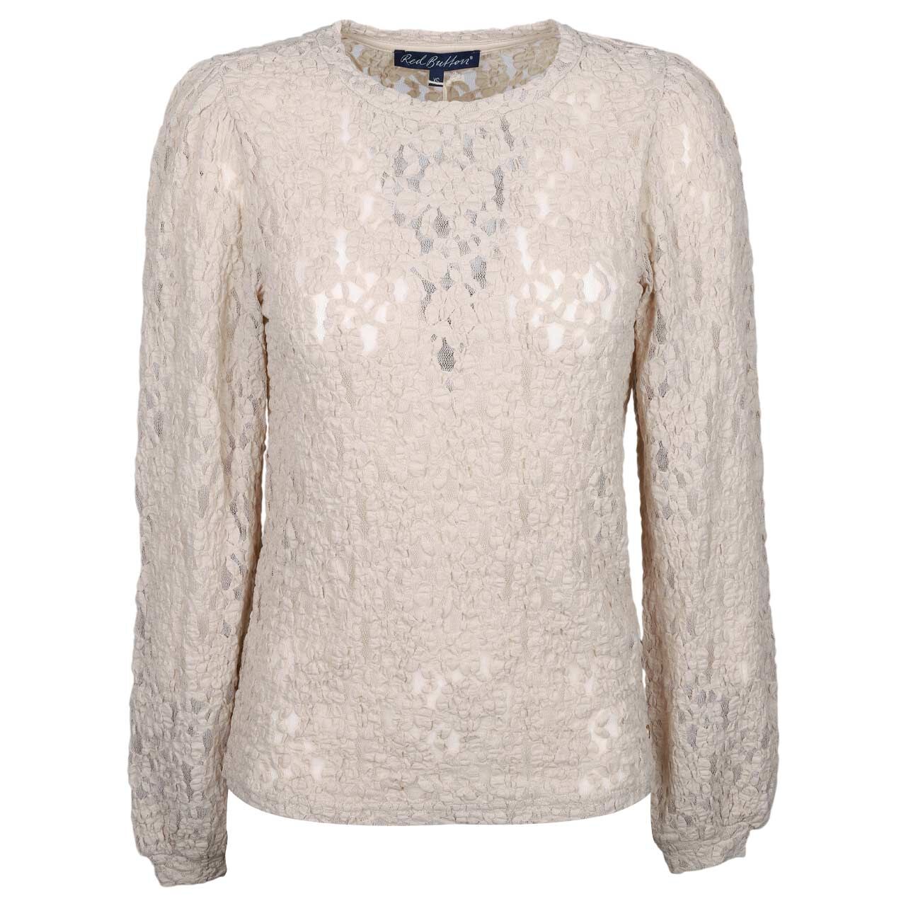 Red Button Damen Langarm Shirt Lace stone