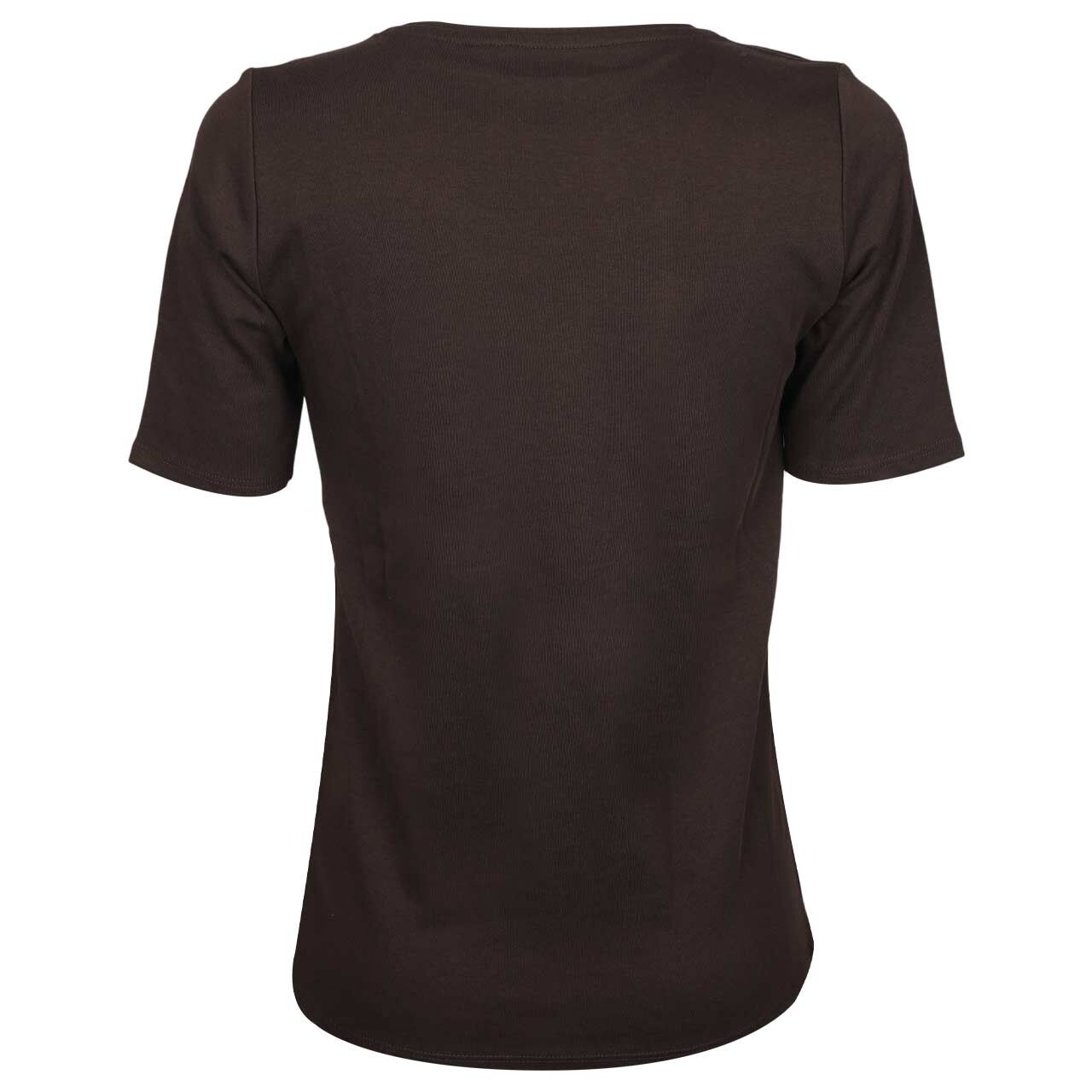 Damen T-Shirt Lena von Cecil in Dunkelbraun, Rückansicht