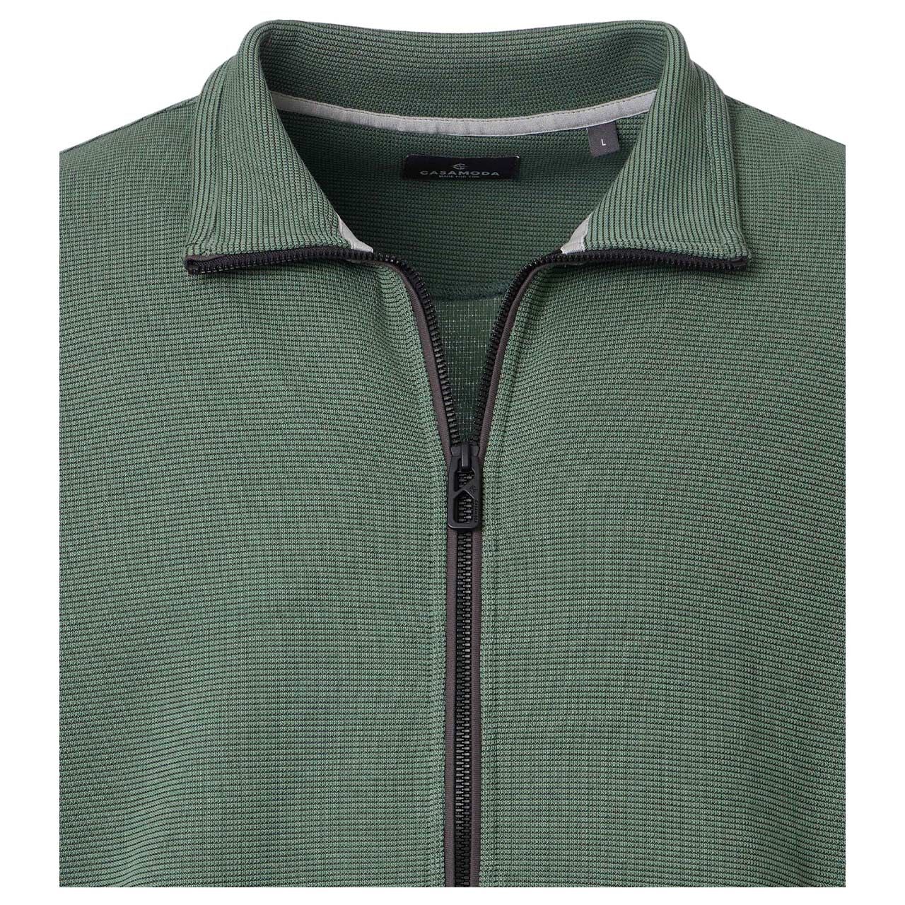 Herren Strickjacke von Casa Moda in Grün, Detailansicht vorne