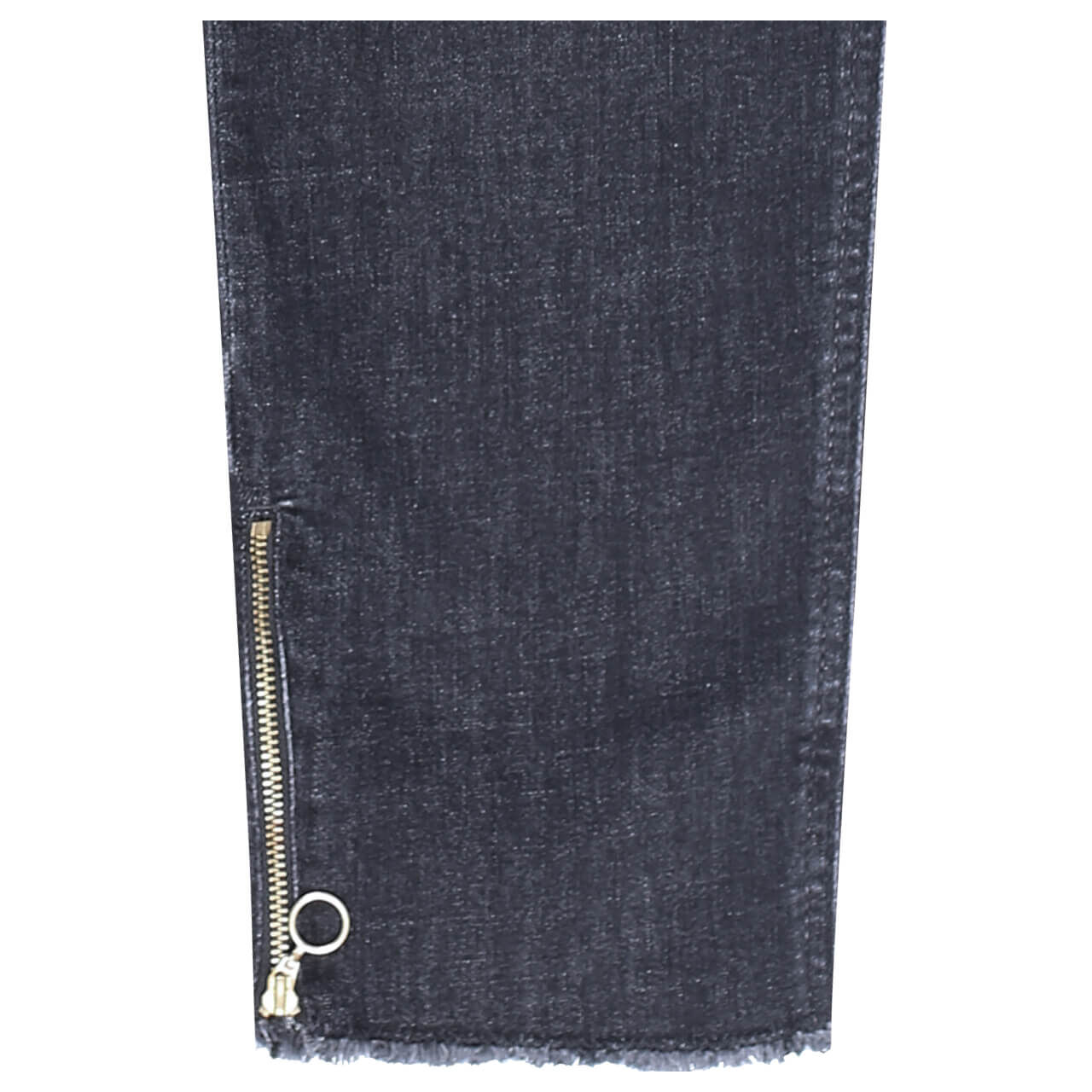 MAC Rich Slim 7/8 Jeans dark grey sequin hole