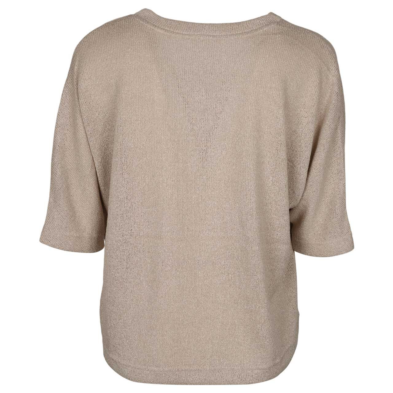 Damen Kurzarm Strickjacke Knit Look Batwing von Street One in Beige, Rückansicht